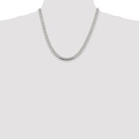 Sterling Silver 20" Domed Curb Chain with Rhodium Plating by Lumare Gioia