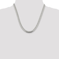 Sterling Silver 20" Polished Domed Curb Chain - 7mm Width by Lumare Gioia