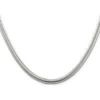 Sterling Silver 20" Polished Snake Chain - 6mm Width by Lumare Gioia