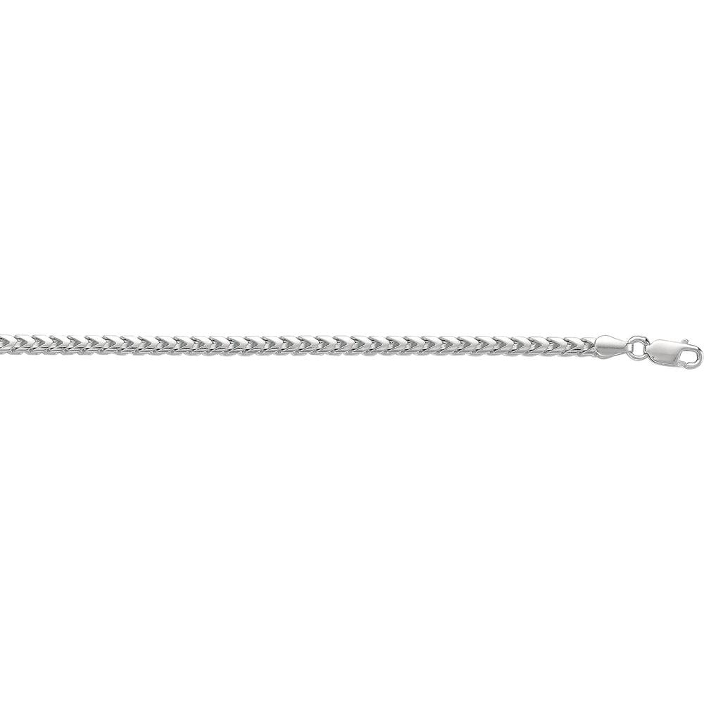 Sterling Silver 20" Round Franco Chain with Polished Finish - 3.15mm by Orozza Fine Jewelry