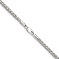Sterling Silver 22" 3.4mm Diamond-Cut Round Franco Chain with Lobster Clasp by Lumare Gioia
