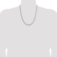 Sterling Silver 22" 3.4mm Diamond-Cut Round Franco Chain with Lobster Clasp by Lumare Gioia
