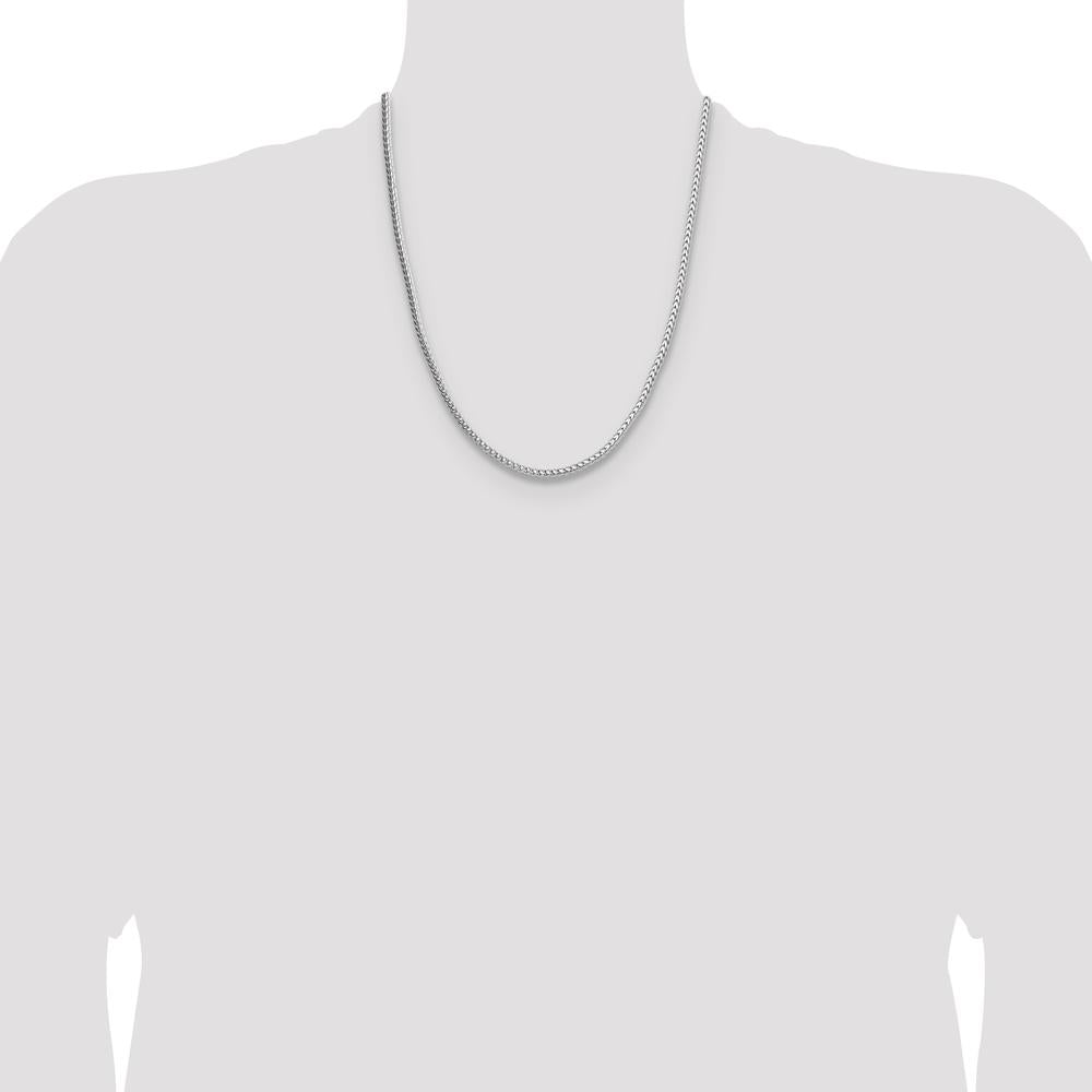 Sterling Silver 22" 3.4mm Diamond-Cut Round Franco Chain with Lobster Clasp by Lumare Gioia