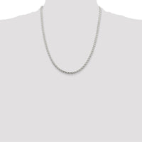 Sterling Silver 22" 3.5mm Diamond-Cut Spiga Chain Necklace by Lumare Gioia