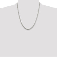 Sterling Silver 22" 3.6mm Round Box Chain Necklace with Lobster Clasp - Polished Finish by Lumare Gioia