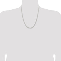 Sterling Silver 22" 3.7mm Round Spiga Chain with Lobster Clasp by Lumare Gioia