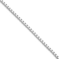 Sterling Silver 22" 3mm Box Chain with Rhodium-Plated Polished Finish by Lumare Gioia