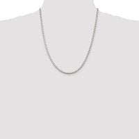 Sterling Silver 22" 3mm Box Chain with Rhodium-Plated Polished Finish by Lumare Gioia