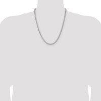 Sterling Silver 22" 4.0mm Diamond-Cut Square Franco Chain with Lobster Clasp by Lumare Gioia