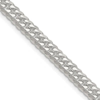 Sterling Silver 22" 5.7mm Diamond-Cut Curb Chain - Polished Finish by Lumare Gioia