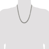 Sterling Silver 22" Antiqued 6.5mm Curb Chain Necklace by Lumare Gioia