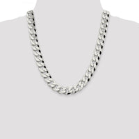 Sterling Silver 22" Beveled Curb Chain with Lobster Clasp - Polished Finish by Lumare Gioia