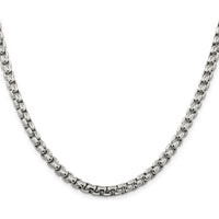 Sterling Silver 22" Box Chain with Lobster Clasp - 5.2mm Width by Lumare Gioia
