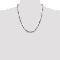 Sterling Silver 22" Box Chain with Lobster Clasp - 5.2mm Width by Lumare Gioia