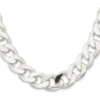 Sterling Silver 22" Curb Chain Necklace with Polished Finish by Lumare Gioia