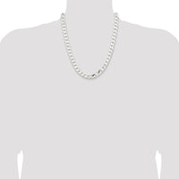 Sterling Silver 22" Curb Chain with Polished Finish - 11mm Width by Lumare Gioia