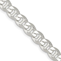 Sterling Silver 22" Diamond-Cut Flat Anchor Chain Necklace - 8.25mm Width by Lumare Gioia