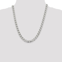 Sterling Silver 22" Diamond-Cut Flat Anchor Chain Necklace - 8.25mm Width by Lumare Gioia