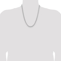 Sterling Silver 22" Diamond-Cut Square Franco Chain - 4.7mm Width by Lumare Gioia