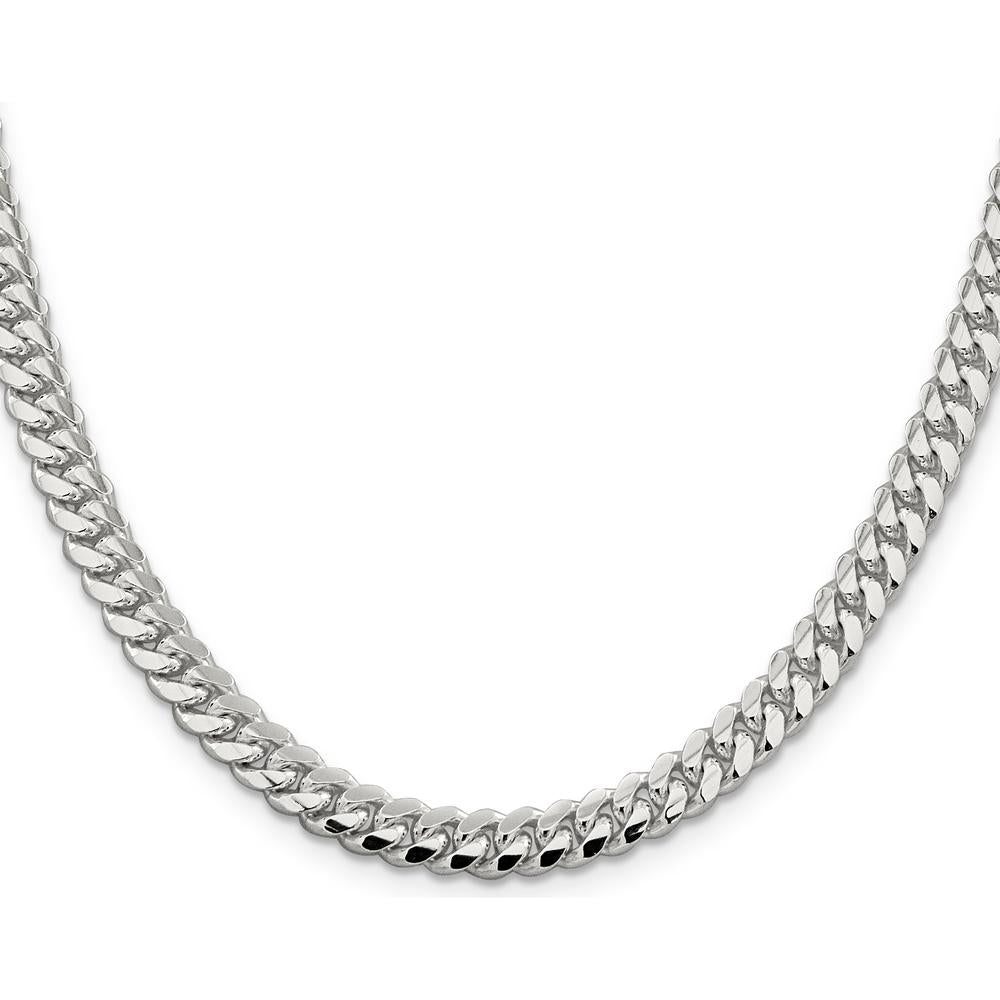 Sterling Silver 22" Domed Curb Chain Necklace - Polished Finish by Lumare Gioia