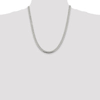 Sterling Silver 22" Domed Curb Chain Necklace - Polished Finish by Lumare Gioia