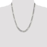 Sterling Silver 22" Figaro Anchor Chain - 6.5mm Width by Lumare Gioia