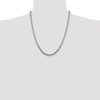 Sterling Silver 22" Polished 3.25mm Byzantine Chain Necklace by Lumare Gioia