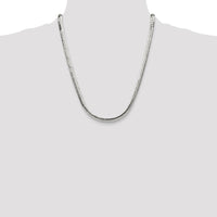Sterling Silver 22" Polished 6.25mm Double Oval Flat Chain with Lobster Clasp by Lumare Gioia