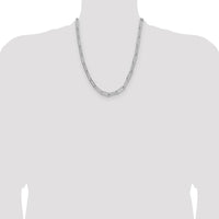 Sterling Silver 22" Polished 6.5mm Paperclip Chain Necklace by Lumare Gioia