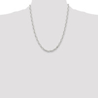 Sterling Silver 22" Polished and Diamond-Cut Mariner Link Chain - 5.5mm Width, Lobster Clasp by Lumare Gioia