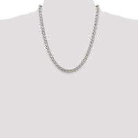Sterling Silver 22" Spiga Chain Necklace with Polished Finish - 6mm Width by Lumare Gioia