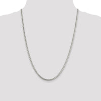 Sterling Silver 24" 3.6mm Round Box Chain with Lobster Clasp by Lumare Gioia