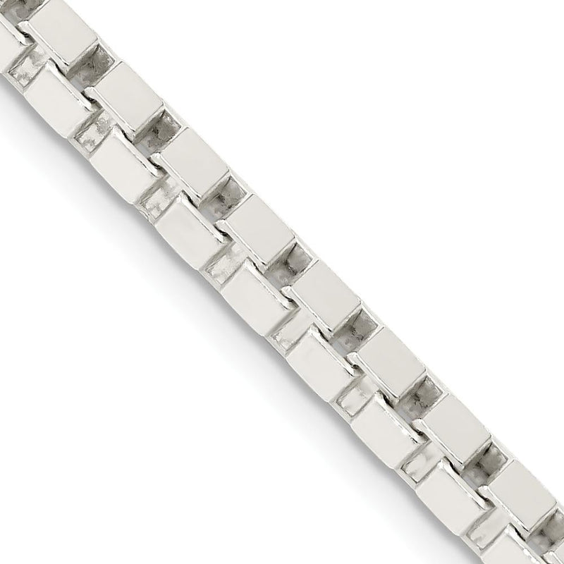 Sterling Silver 24" 3.75mm Box Chain with Lobster Clasp by Lumare Gioia