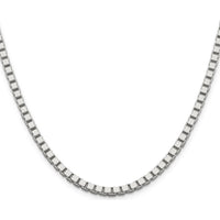 Sterling Silver 24" 3.75mm Box Chain with Lobster Clasp by Lumare Gioia
