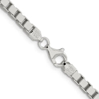 Sterling Silver 24" 3.75mm Box Chain with Lobster Clasp by Lumare Gioia