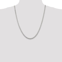 Sterling Silver 24" 3.75mm Box Chain with Lobster Clasp by Lumare Gioia