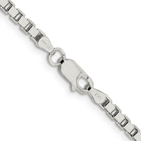 Sterling Silver 24" 3mm Polished Box Chain Necklace for Women by Lumare Gioia