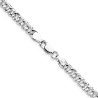 Sterling Silver 24" 4.75mm Hammered Curb Chain with Polished Finish by Lumare Gioia