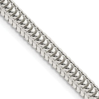 Sterling Silver 24" 5mm Round Snake Chain Necklace - Polished Finish with Anti-Tarnish Coating by Lumare Gioia