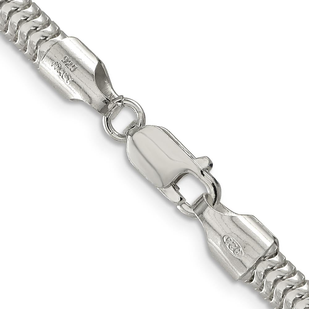Sterling Silver 24" 5mm Round Snake Chain Necklace - Polished Finish with Anti-Tarnish Coating by Lumare Gioia