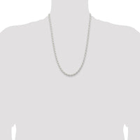 Sterling Silver 24" 5mm Solid Rope Chain Necklace with Lobster Clasp by Lumare Gioia