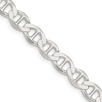 Sterling Silver 24" 7.1mm Polished Flat Anchor Chain Necklace by Lumare Gioia