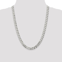 Sterling Silver 24" Beveled Curb Chain - 8.5mm Width by Lumare Gioia