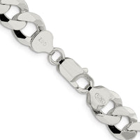 Sterling Silver 24" Beveled Curb Chain Necklace - 2.6mm Width by Lumare Gioia