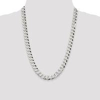 Sterling Silver 24" Beveled Curb Chain Necklace - 2.6mm Width by Lumare Gioia