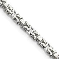 Sterling Silver 24" Byzantine Chain Necklace - 2.5mm Width by Lumare Gioia