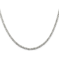 Sterling Silver 24" Byzantine Chain Necklace - 2.5mm Width by Lumare Gioia