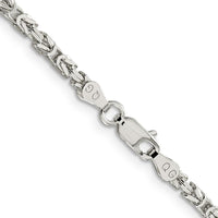 Sterling Silver 24" Byzantine Chain Necklace - 2.5mm Width by Lumare Gioia