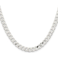 Sterling Silver 24" Curb Chain Necklace - 5.7mm Width with Polished Finish by Lumare Gioia