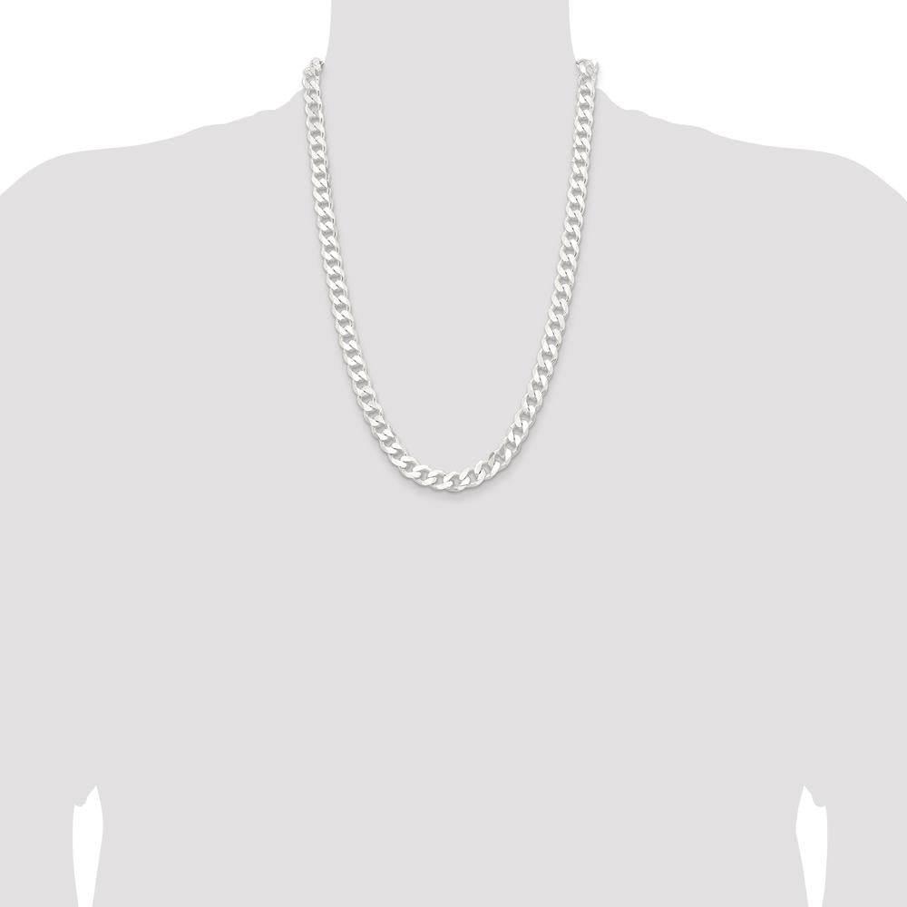 Sterling Silver 24" Curb Chain Necklace - Polished Finish by Lumare Gioia